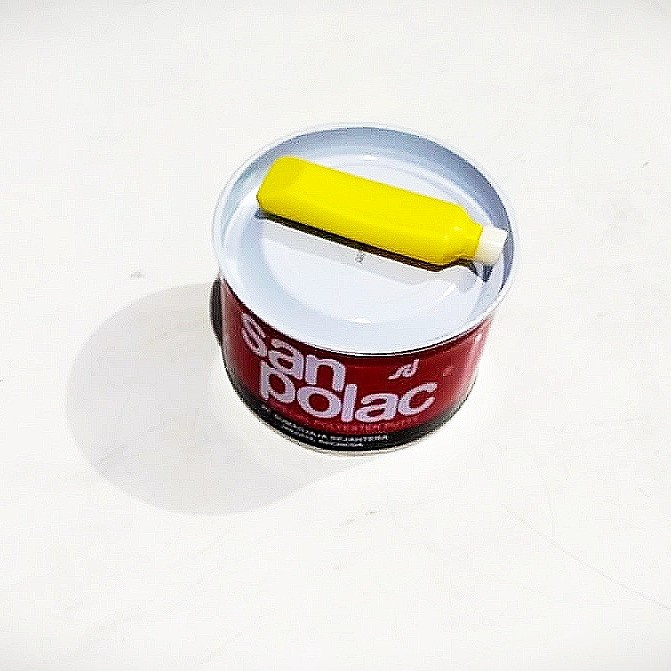 Terlaris Plamir Dempul Sanpolac Plastik 1 Kg /Dempul Body Mobil/Motor/Kendaraan