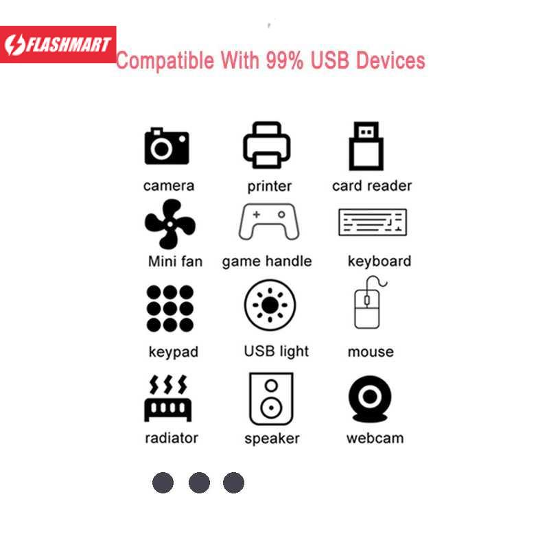 Flashmart USB Hub 7 Port USB 3.0 High Speed Extender - Y445