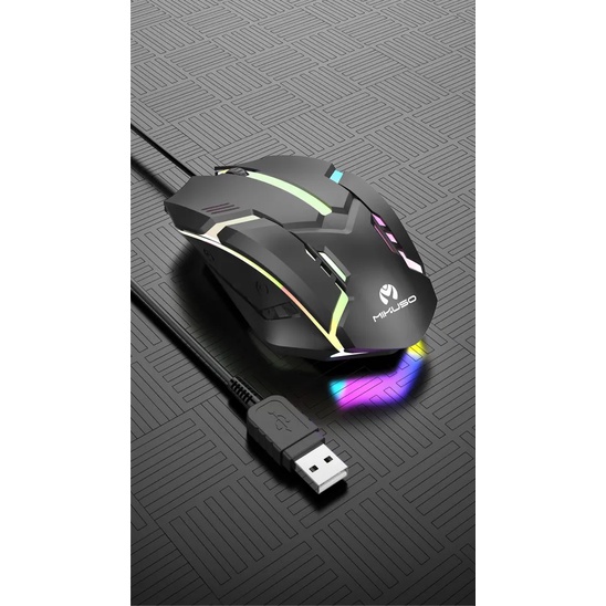 Mouse Mikuso MOS-379U - USB Optical Mouse With 7 Color Breathing Light