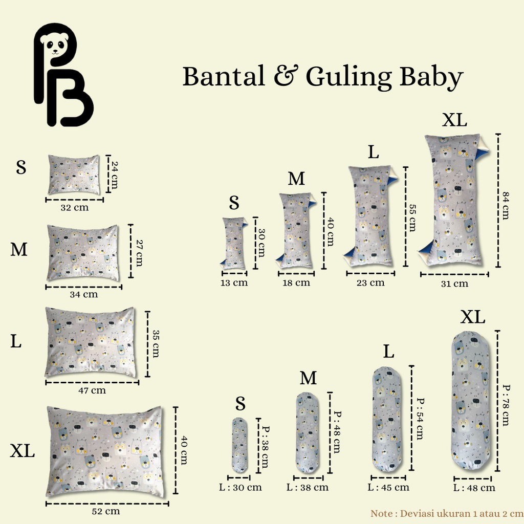 Precious Baby | Bantal Guling Klasik Bayi Set Bundling | Paket Bundling Bantal Guling | Bantal dan Guling Anak | Baby Pillow and Bolster | Child Pillow and Bolster