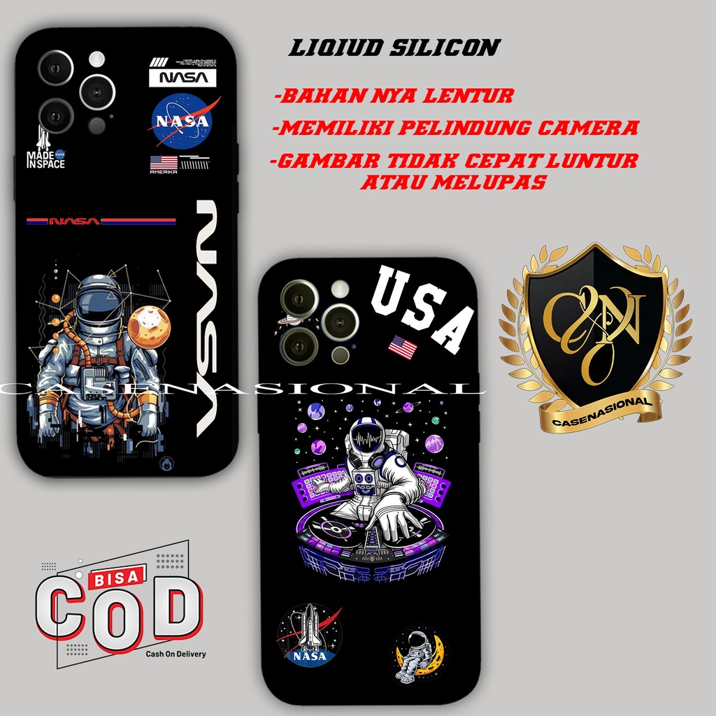 Nasional Case - CASE LIQIUD ASTRONOT NASA REDMI 9C/9C NFC NOTE 10 NOTE 10S POCO M3 PRO G5 NOTE 10 5G