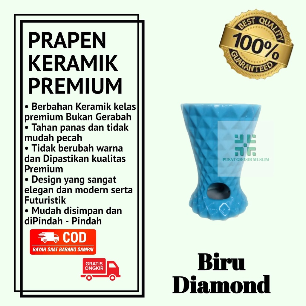 Grosir Tempat Bakaran Dupa Kramik Motif Diamond Buhur Wadah gaharu Bukhur Prapen Keramik