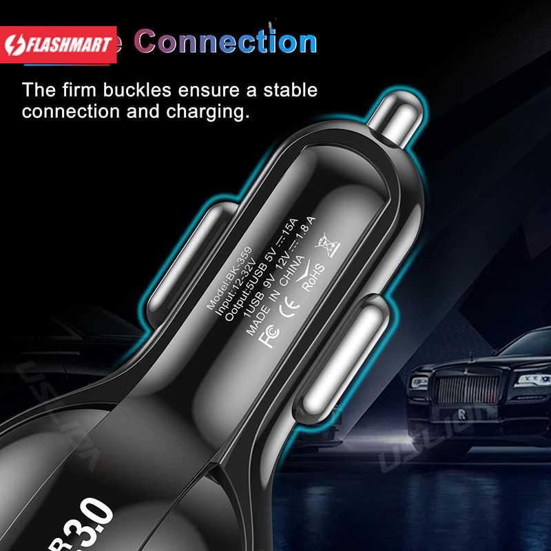 Flashmart Car Charger Mobil USB 5 Port QC 3.0 15A - BK-359