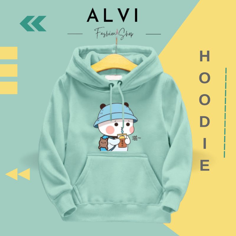 Sweater hoodie anak perempuan gambar panda anak laki laki lucu umur 1 tahun 2 tahun 3 tahun 4 tahun 