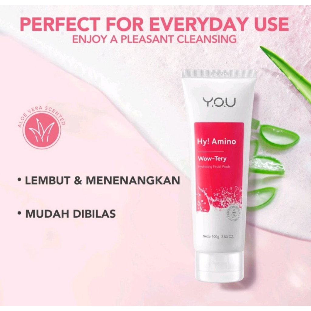 FACE WASH YOU HY AMINO HYDRATING 100gram - FACIAL WASH SABUN CUCI MUKA