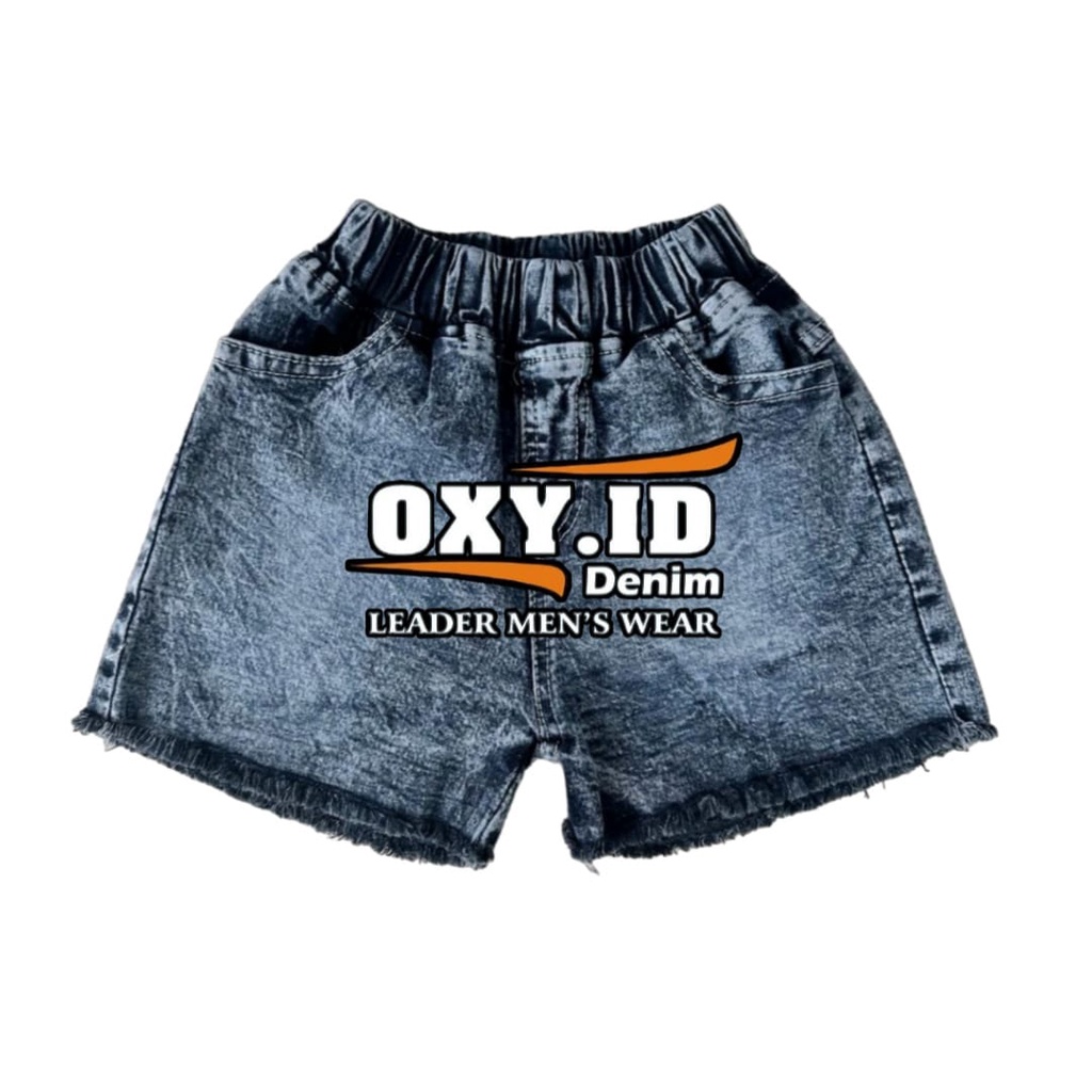 Celana hotpant jeans anak cewek model rawis bahan sofjeans mulur elastis