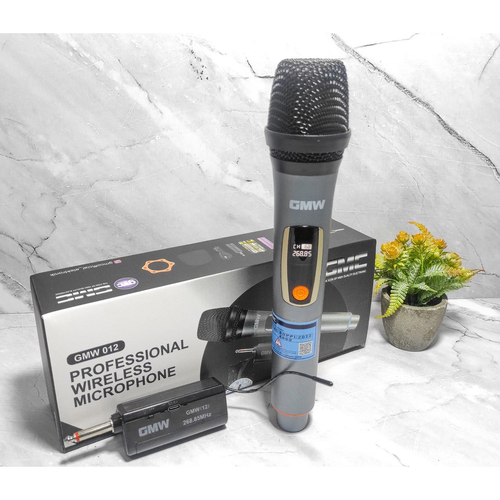 Mic Profesional Wireless Microphone mic tanpa kabel GMW 012 | Mikrofon Wireless GMW 012 Microphone dari GMC / Mic Wireless / Mic Wireless Murah Berkualitas Bisa Bayar Ditempat | FMS