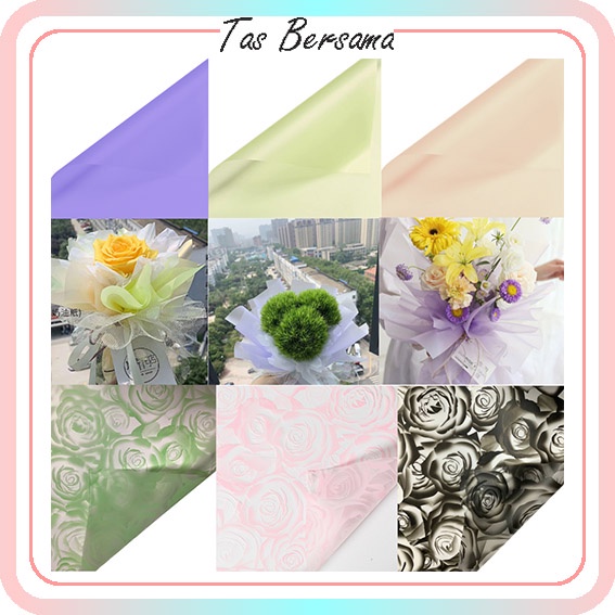 

Flower wrapping kertas bunga Cellophane Bermotif bunga KB6197
