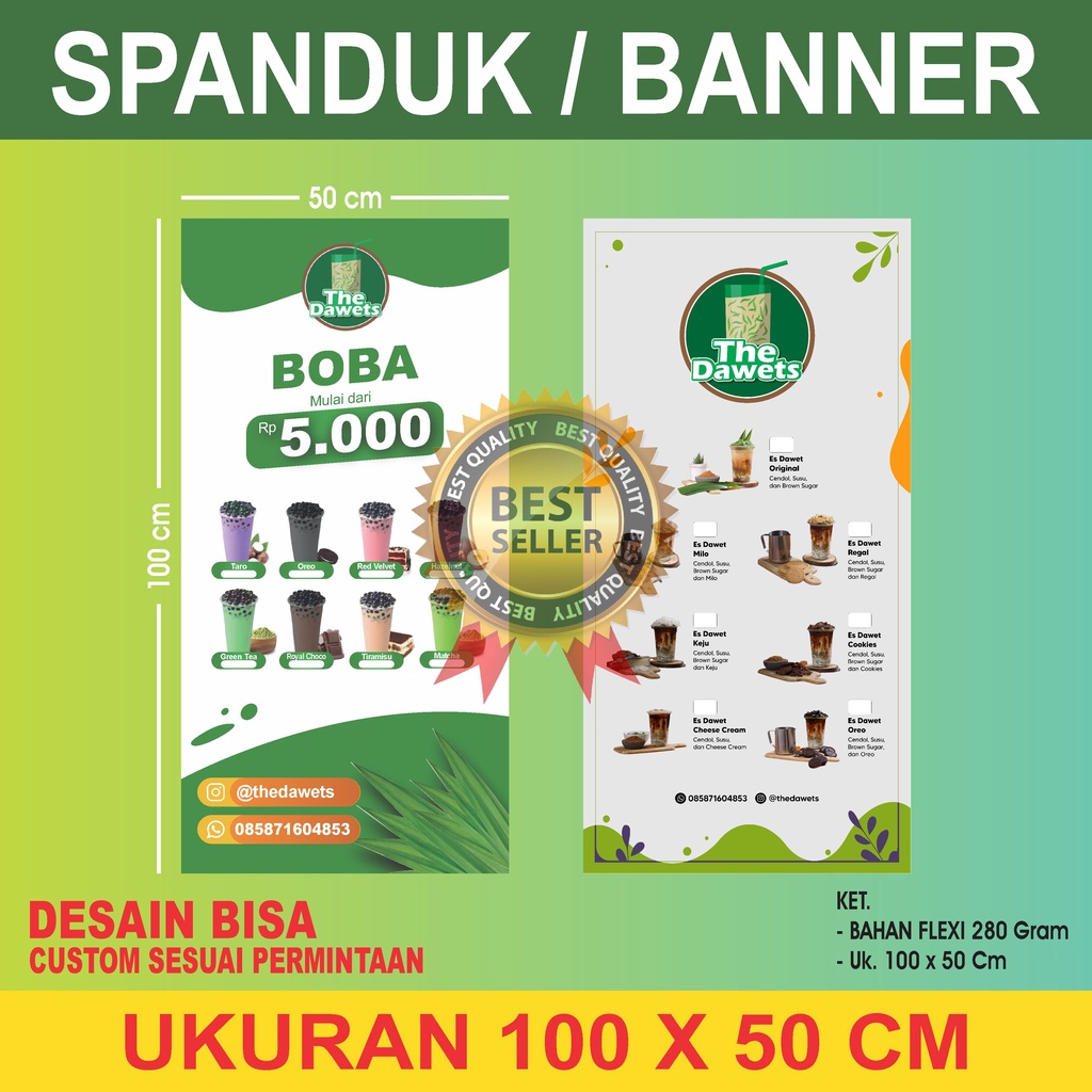 Banner/Spanduk Ukuran 50x100 cm