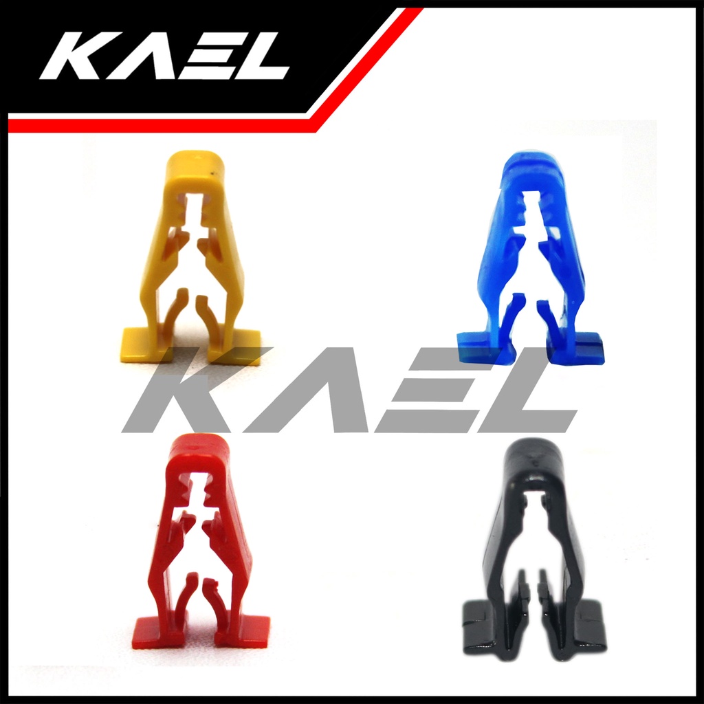 Klip Jepit Plastik Honda Vario &amp; Beat &amp; Supra &amp; PCX &amp; Revo &amp; Scoopy DLL Biru Merah Kuning Hitam Clip Rivet Snap Kancing Body Visor