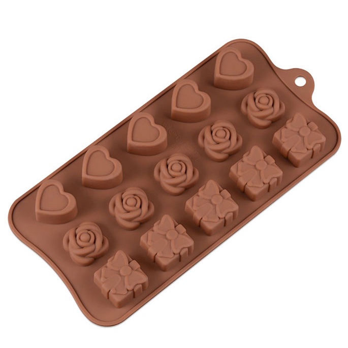 Cetakan Coklat Es Batu Ice Cube Tray Mold Model Love - DU997 - Chocolate