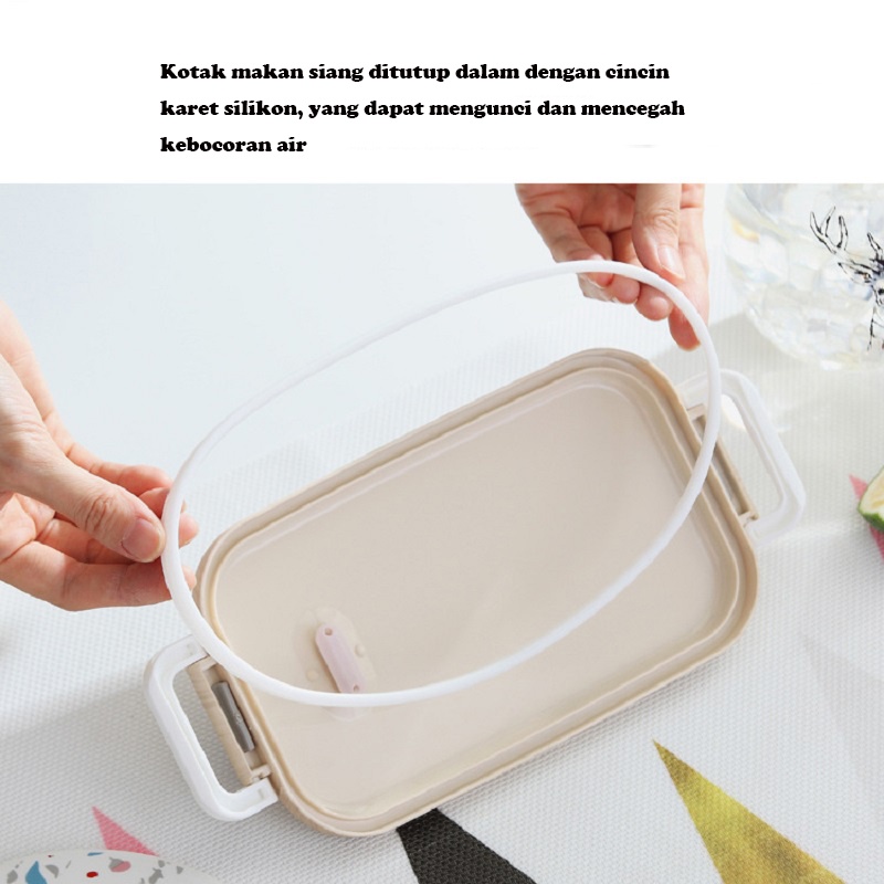 Mi.more Rantang Kotak Bekal Makan 2 Susun / Kotak Makan 2 Tingkat Lunch Box Stainless Steel 304 Kotak Bekal Makan Rantang 2 Sekat