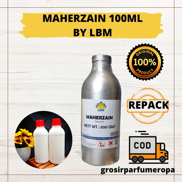 Bibit Parfum MAHERZAIN 100ML REPACK BY LBM - MINYAK WANGI - REFILL PARFUM - GROSIR - ORIGINAL RESMI 