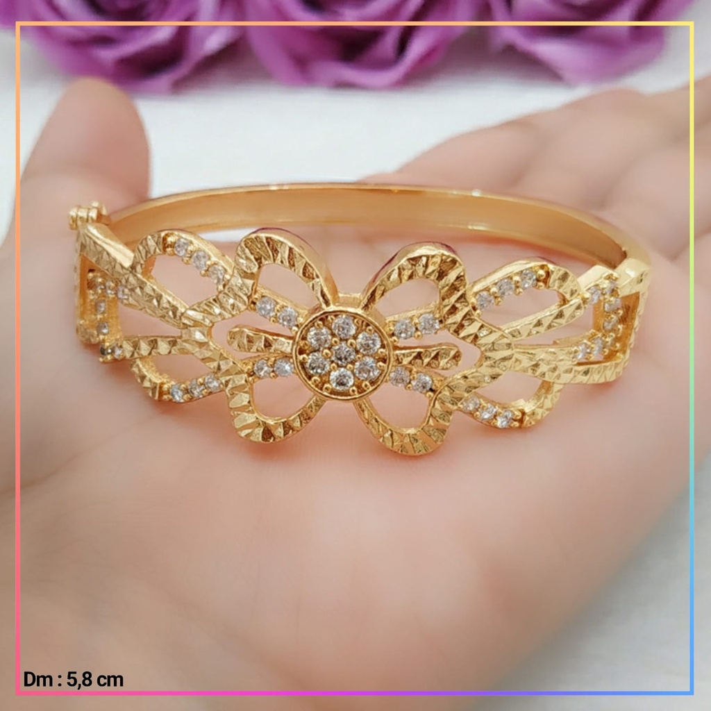 Gelang xuping gelang dewasa bangkok pita mata perhiasan lapis emas gold GL 339