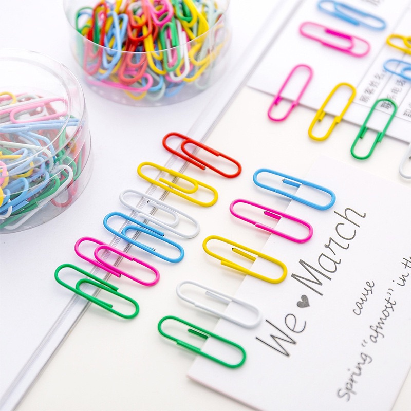 Penjepit Kertas Warna Warni Paper Clip Joyko Tebal Kuat Berkualitas Vinyl Paper Clip Klip Kertas