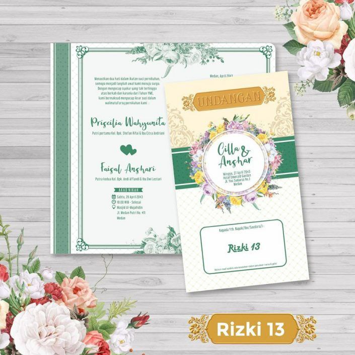 Blangko Undangan Pernikan Rizki 13 Harga Murah