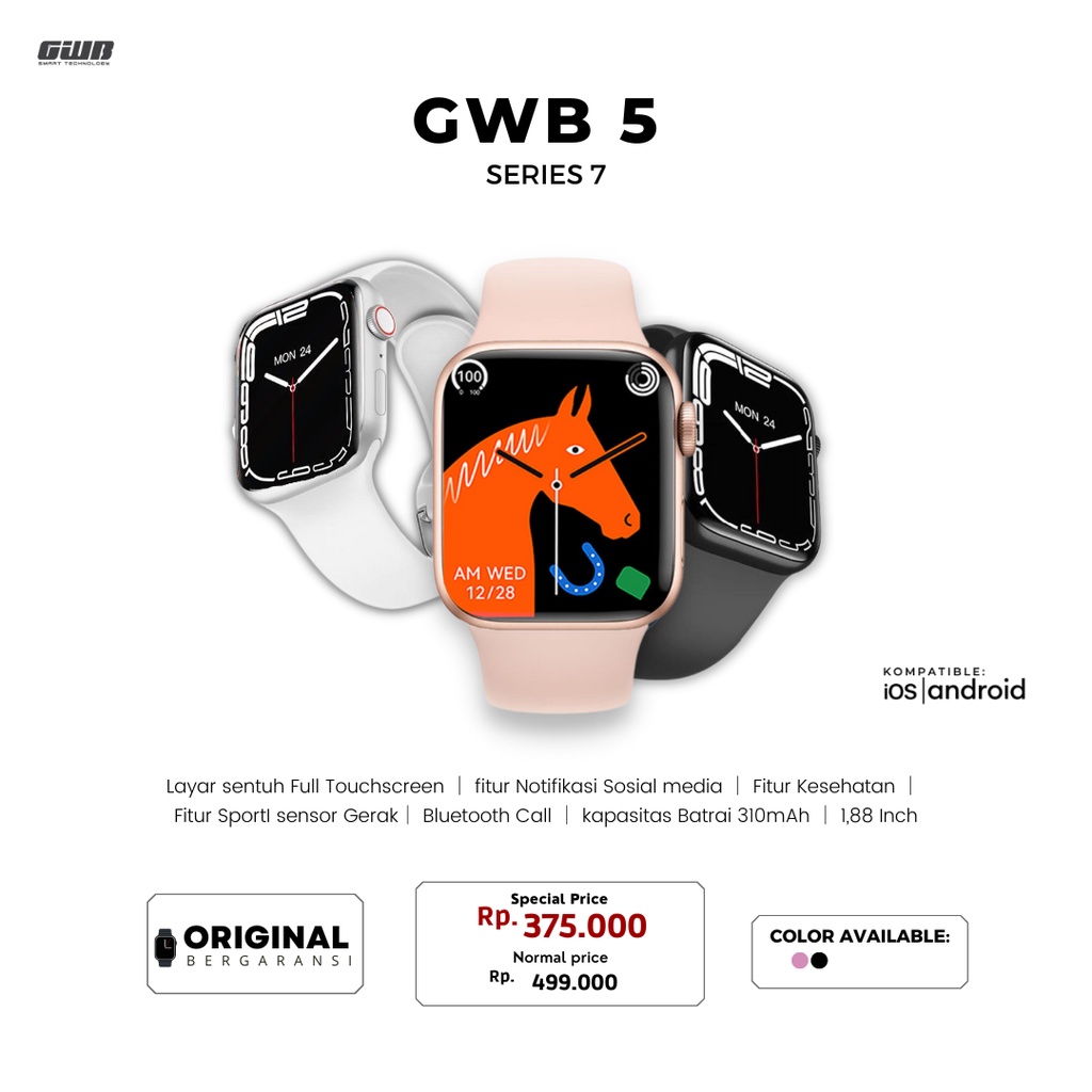 GWB 5 - Smartwatch Original for IOS &amp; Android