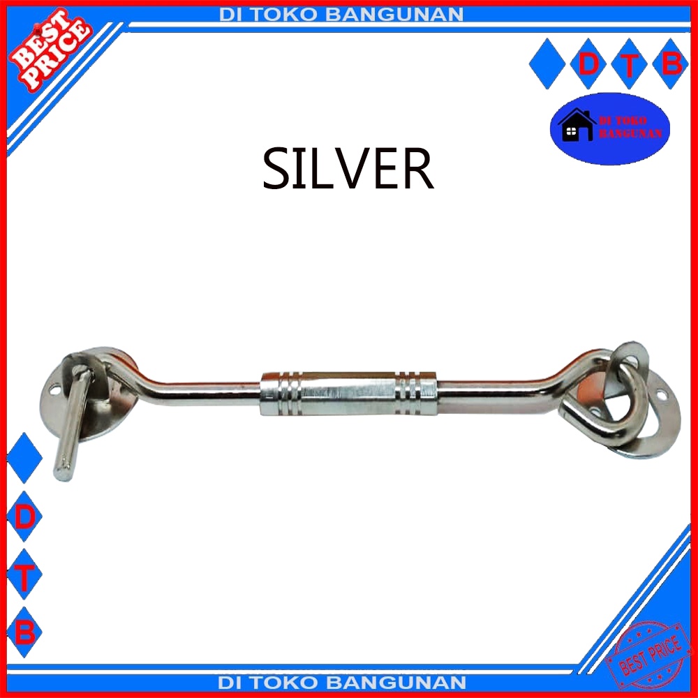 Hak Angin 8&quot; KIDO Model Segi Enam Varian Silver - Gold Penahan Jendela