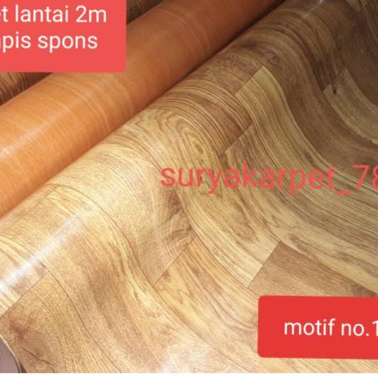 ☉ KARPET PLASTIK/KARPET LANTAI VINYL SPONS PERLAK LANTAI UKURAN L 2m TEBAL 1.2mm dijual  per 1mtr ➱