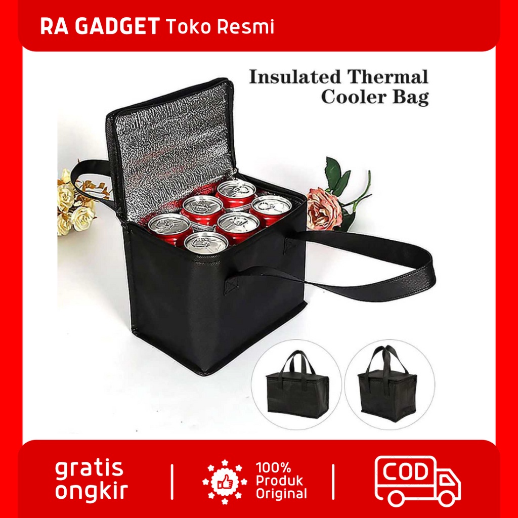 Tas Pendingin Makanan Cooler Bag Thermal Insulated Bag 28x14x17cm / Tas Tempat Wadah Box Pendingin C