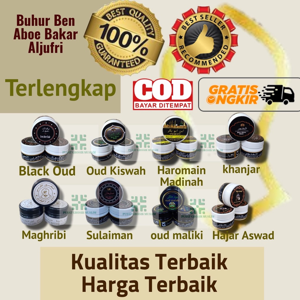 Diskon Buhur Ben Aboe Bakr Black oud Di jamin berkualitas