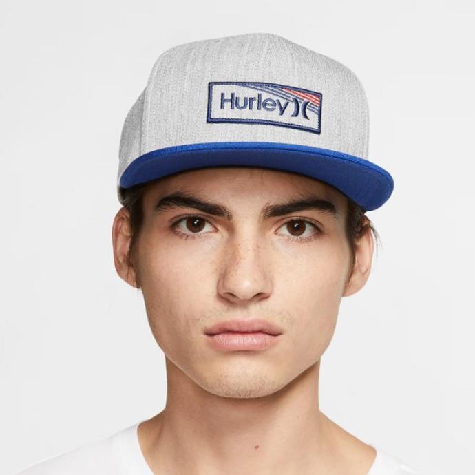 Topi Hurley Impact Snapback Hat 110 Yupoong Cool Grey Blue ORIGINAL
