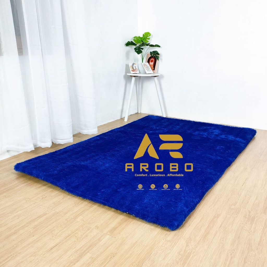 Karpet Bulu Rasfur Anti Slip 180 x 180 Cm Tebal 3 Cm