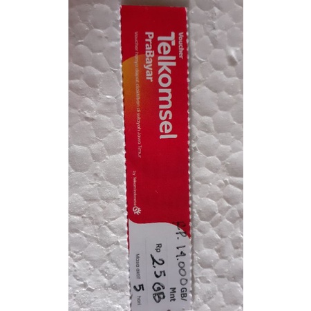 Vocer Data 2.5GB/5hari Telkomsel jatim