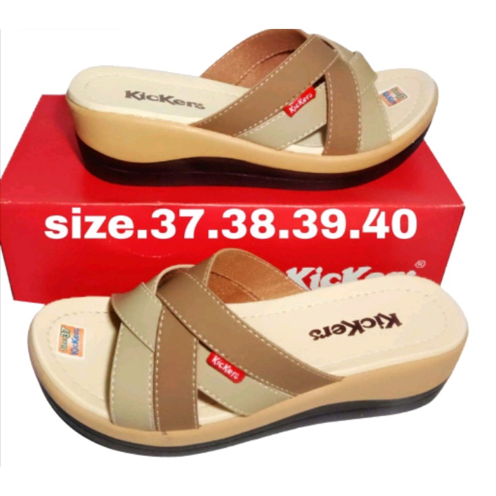 Sendal Wanita Terbaru Wedges Murah Slip Sandal Wanita