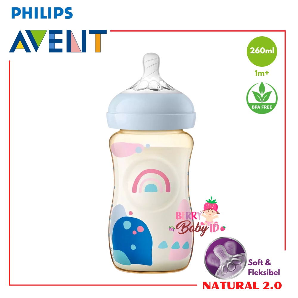 Philips Avent Natural Botol Susu Bayi PPSU Single Twin Pack 125ml 260ml Berry Mart