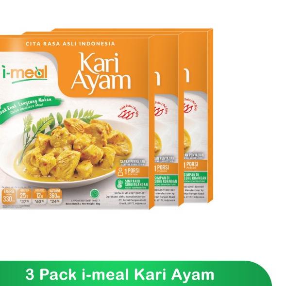 

✈ I-Meal Paket Kari Ayam Isi 3 Siap Saji ✬