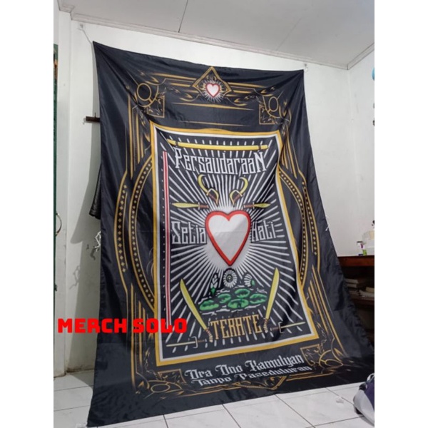 Bendera Custom Umbul Umbul Psht Palestina Indonesia Biru Putih Logo Sendiri
