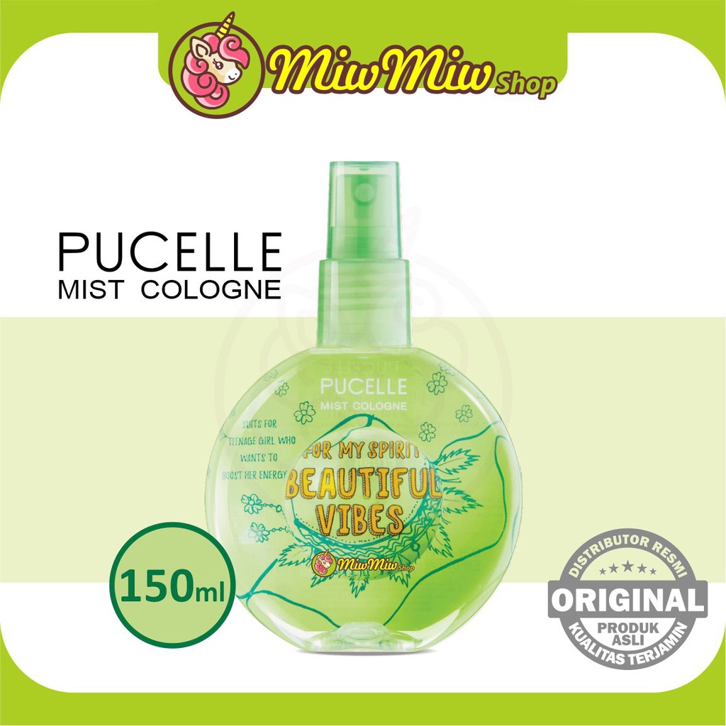 PUCELLE Mist Cologne - Body Spray for Girls (Parfum Remaja Putri/ Wanita) 150 ml