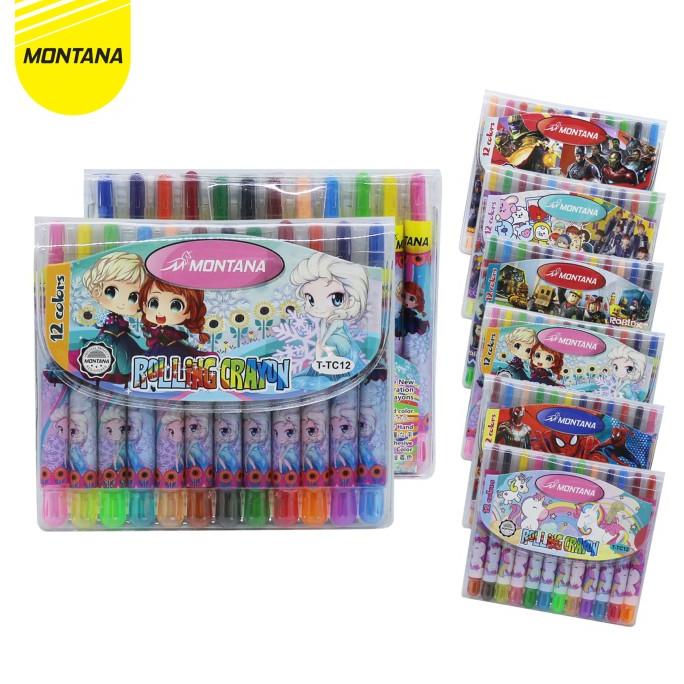 

Twist Crayon / Krayon Putar Montana T-TC12 Mini / 12 Warna / Colors