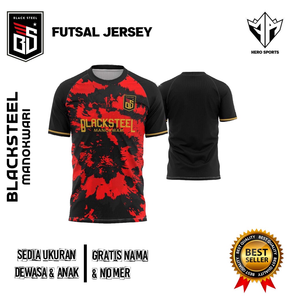 Jersey Blacksteel Manokwari Training Full Printing