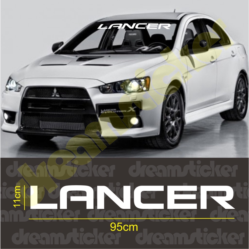 Sticker Stiker Kaca Depan Mobil Mitsubishi Lancer Windshield