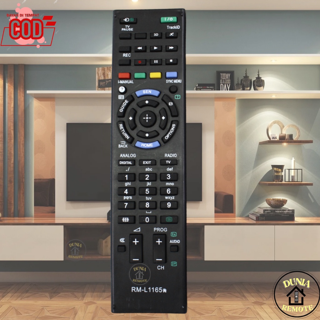 Remot Remote TV SONY BRAVIA Smart LED LCD 1165 Tanpa dus non setting