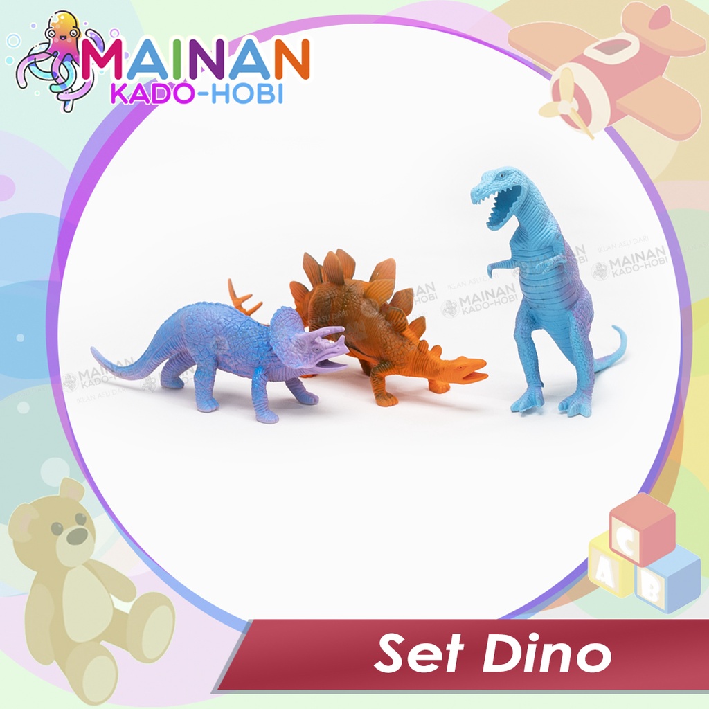 MAINAN ANAK LAKI KADO HOBI SET MINIATUR KARAKTER DINOSAURUS TOYS