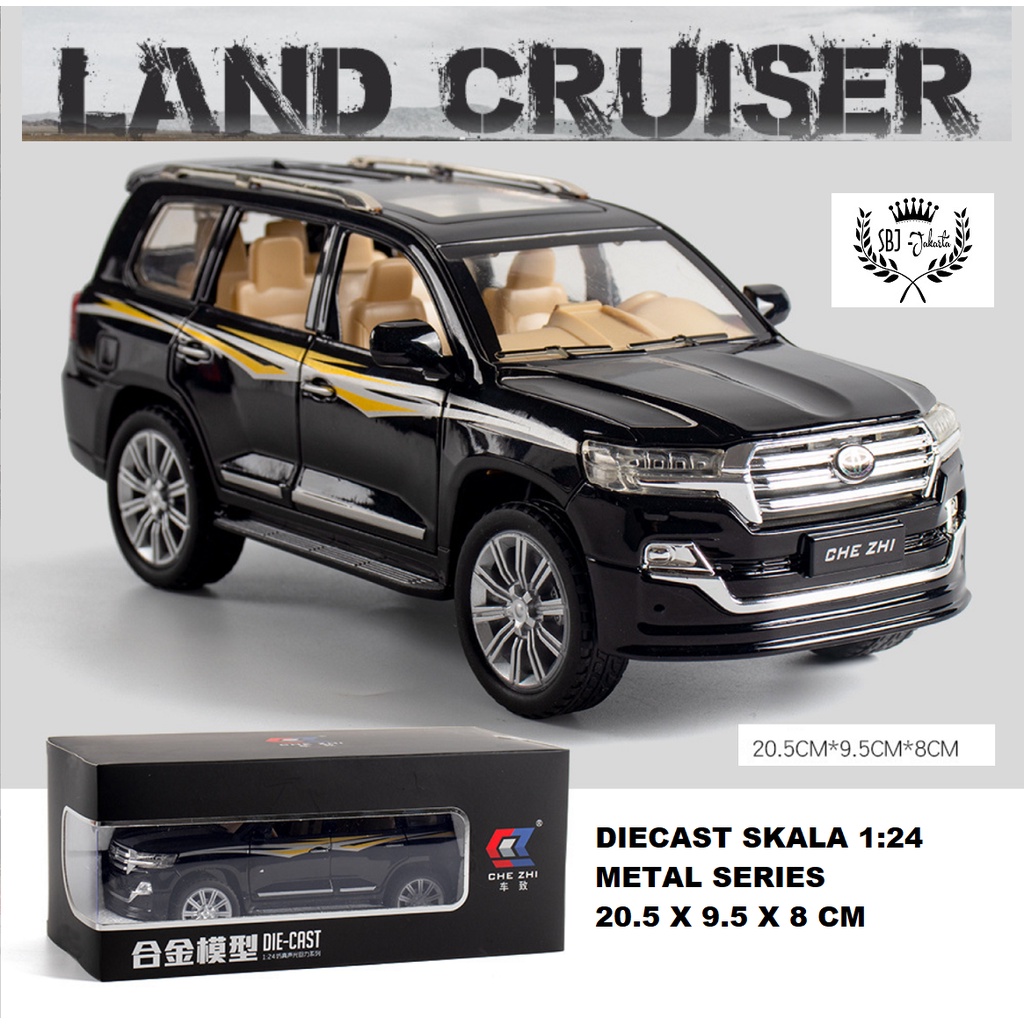 Diecast Miniatur mobil Toyota Land Cruiser skala 1:24 Landcruiser Metal Series