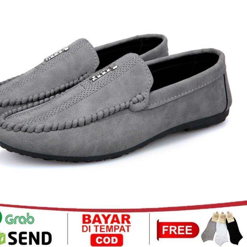 ➩ Leedoo Sepatu Pria Slip On Casual Sepatu Pantofel Fashion Anti Slip MC410 ۞