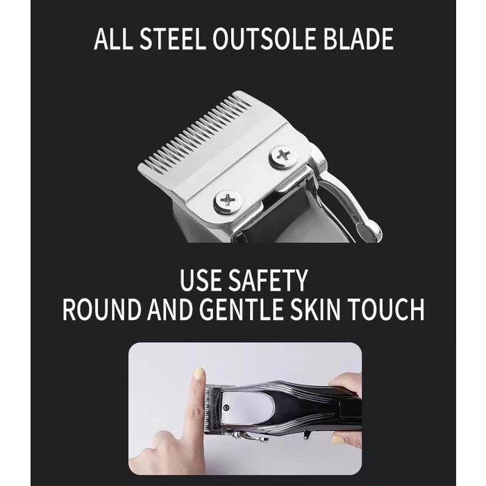 Clipper Kemei KM 2619 Alat Cukur Professional Pemangkas Rambut Isi Ulang Cas | Kemei KM-2619 Alat Cukur Rambut Profesional Tanpa Kabel Rechargeable Adjustable Dengan Layar LCD | Mesin Pencukur Rambut Tanpa Kabel | FMS