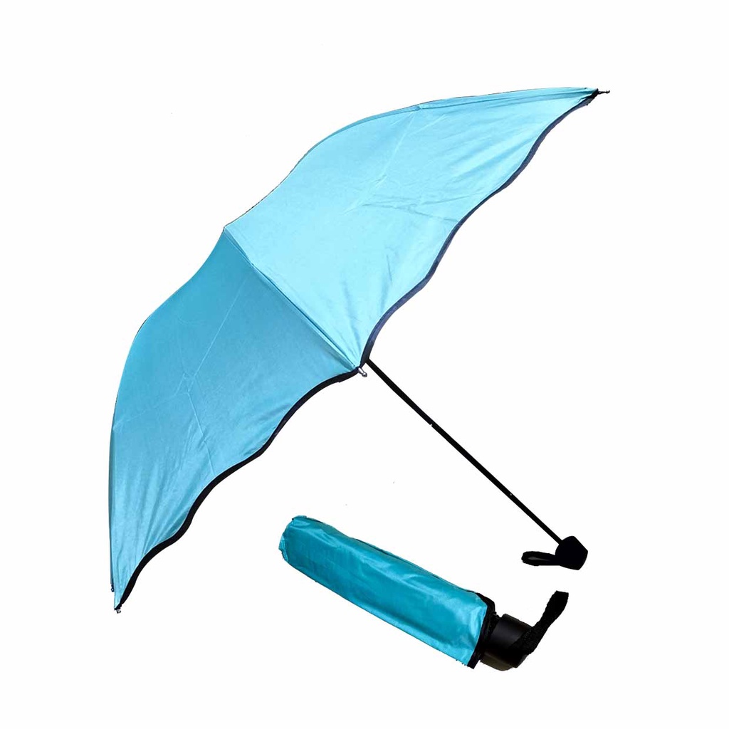 Payung Lipat 3D Gelombang Lebar Tebal Dan Kuat Jari Besi