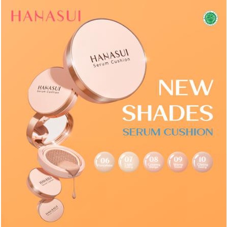 * KYRA * Hanasui Serum Cushion Bedak Cair Foundation Alas Bedak Kosmetik Wajah - Netto 15 gr