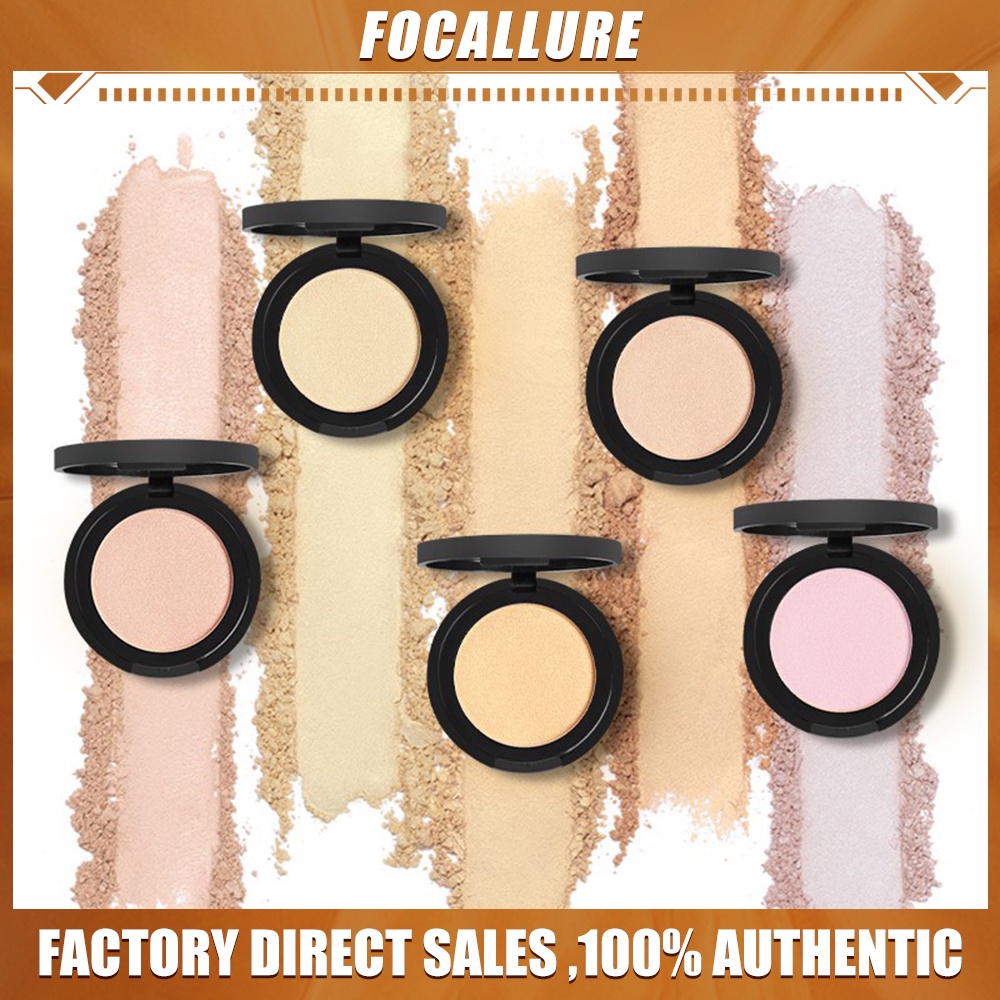 FOCALLURE Highlighter Blush On  Single Highlighter Powder Shimmer 5 Warna Eyeshadow Contour Bronzer FA25