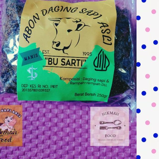 

✩ Abon Sapi Bu Sarti MANIS 250gr khas Surabaya ♤