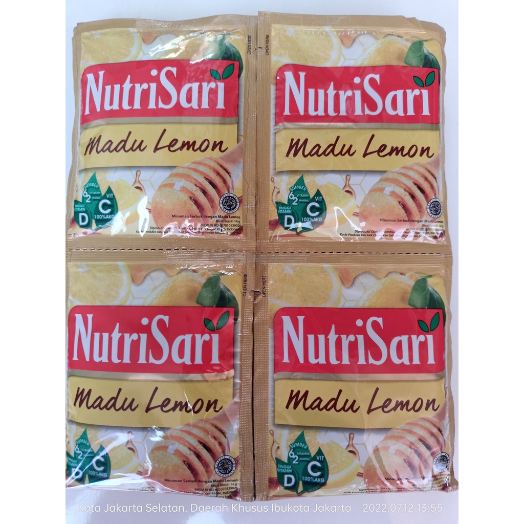 

Nutrisari Madu lemon 1 renceng isi 10