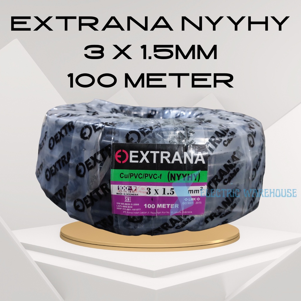EXTRANA KABEL SERABUT NYYHY 3 x 1.5 MM 100 METER / 3x1.5 3x1,5