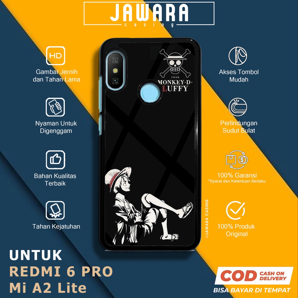 Case Redmi 6 Pro Mi A2 Lite Casing Redmi 6 Pro Mi A2 Lite Jawara Casing [OP01] Case Glossy Case Aest