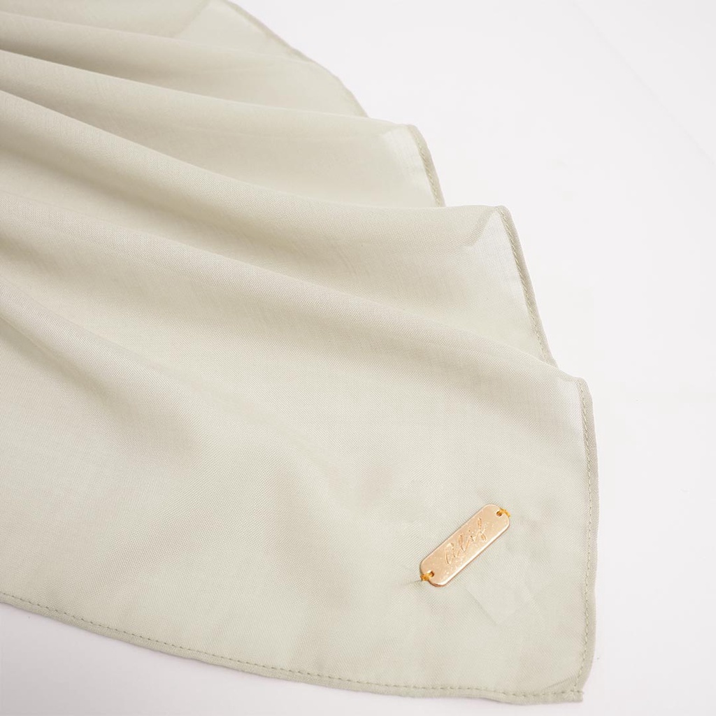 ALIF HIJAB POLOS SEGI EMPAT PARIS PREMIUM KOREA - BABY POWDER ( SPL-D1-011 )