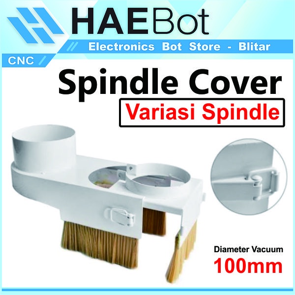 [HAEBOT] Spindle Cover Diameter 65mm 80mm 100mm Penutup Debu Spindel CNC Router Putih Kayu pelindung Pembersih Mesin Kayu